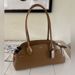 Coach Empire 34 Glazed Leather Shoulder Bag